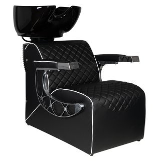 Professionele barber wasunit Gabbiano Simone zwart voor kapsalon barbershop en verzorgde behandelruimte