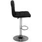 Bar stool m06 quilted adjustable black