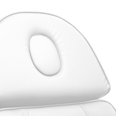 Elektrische behandelstoel Sillon Lux 273B met 3 motoren, wit, voor gezichts- en lichaamsbehandelingen in de salon