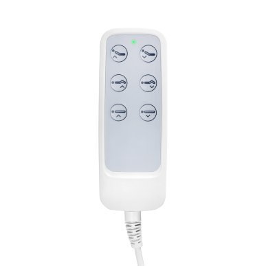 Elektrische behandelstoel Sillon Lux 273B met 3 motoren, wit, voor gezichts- en lichaamsbehandelingen in de salon