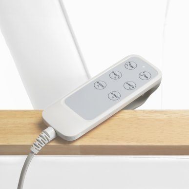Elektrische behandelstoel Sillon Lux 273B met 3 motoren, wit, voor gezichts- en lichaamsbehandelingen in de salon