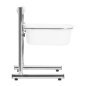 Pedicurebak met hoogteverstelling, chroom, 5 liter voor professionele pedicure in salon en behandelruimte, comfortabel werken