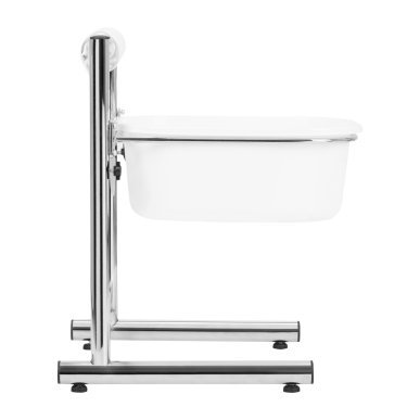 Pedicurebak met hoogteverstelling, chroom, 5 liter voor professionele pedicure in salon en behandelruimte, comfortabel werken