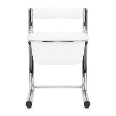 Pedicurebak met hoogteverstelling, chroom, 5 liter voor professionele pedicure in salon en behandelruimte, comfortabel werken