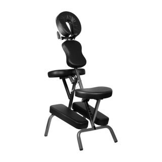 Professionele kniestoel voor massage en tattoo Pro Ink 1811B zwart voor salon en behandelruimte, comfortabel in gebruik