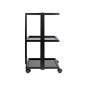 Professionele tattoo trolley Pro Ink 1040 zwart voor een georganiseerde werkplek in beauty- en behandelruimtes, 81 cm