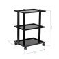 Professionele tattoo trolley Pro Ink 1040 zwart voor een georganiseerde werkplek in beauty- en behandelruimtes, 81 cm