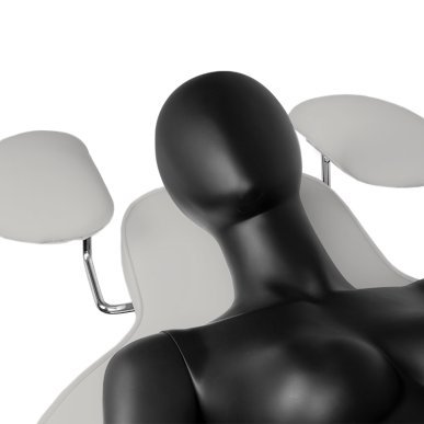 Wimperbehandelstoel Ivette grijs voor professioneel gebruik in beautysalon, kapsalon of behandelruimte met comfortabele werkplek