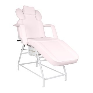 Behandelstoel voor wimperbehandelingen Ivette roze voor beauty- en kapsalons met comfort en stabiele werkplek