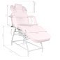 Behandelstoel voor wimperbehandelingen Ivette roze voor beauty- en kapsalons met comfort en stabiele werkplek
