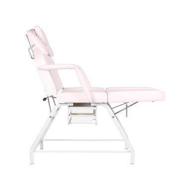 Behandelstoel voor wimperbehandelingen Ivette roze voor beauty- en kapsalons met comfort en stabiele werkplek