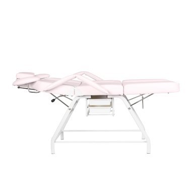 Behandelstoel voor wimperbehandelingen Ivette roze voor beauty- en kapsalons met comfort en stabiele werkplek