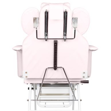 Behandelstoel voor wimperbehandelingen Ivette roze voor beauty- en kapsalons met comfort en stabiele werkplek