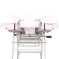 Behandelstoel voor wimperbehandelingen Ivette roze voor beauty- en kapsalons met comfort en stabiele werkplek