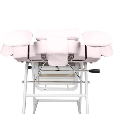Behandelstoel voor wimperbehandelingen Ivette roze voor beauty- en kapsalons met comfort en stabiele werkplek