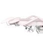 Behandelstoel voor wimperbehandelingen Ivette roze voor beauty- en kapsalons met comfort en stabiele werkplek