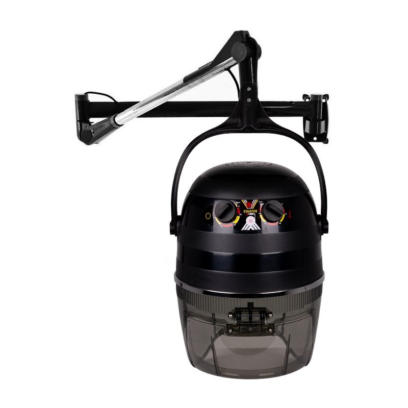 Hangende kappersdroogkap Gabbiano 1600A zwart 950 W met één snelheid voor professioneel salongebruik door kappers en barbers Hangende kappersdroogkap Gabbiano 1600A zwart 950 W met één snelheid voor professioneel salongebruik door kappers en barbers
