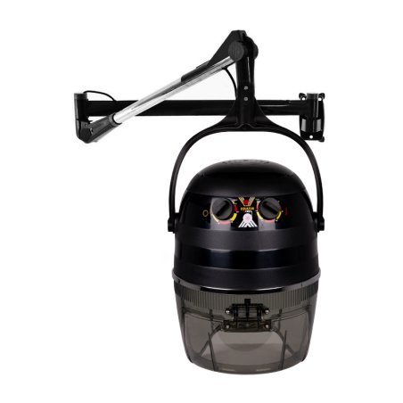 Hangende kappersdroogkap Gabbiano 1600A zwart 950 W met één snelheid voor professioneel salongebruik door kappers en barbers