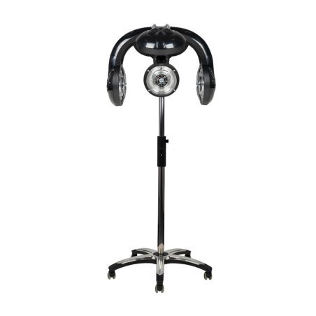 Professionele staande infrazon Gabbiano 938 zwart 1600 W voor kapsalon en barbershop, 70–90°C, 5 verwarmingskoppen