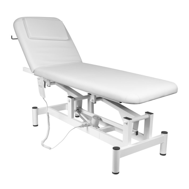 Elektrische massagetafel SILLON 079 met 1 motor, wit, voor professionele salons, beautystudio's en behandelruimtes