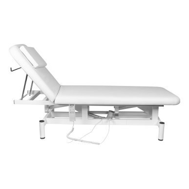 Elektrische massagetafel SILLON 079 met 1 motor, wit, voor professionele salons, beautystudio's en behandelruimtes