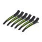 Kappersclips voor haar neon mix E-13, 6 stuks van 11,5 cm voor knippen, kleuren en stylen in salon en barbershop Kappersclips voor haar neon mix E-13, 6 stuks van 11,5 cm voor knippen, kleuren en stylen in salon en barbershop