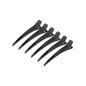 Hairdressing Hair Clips carbon black ActiveShop E-15 6 pcs 11.5 cm