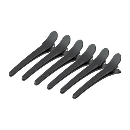 Professionele kappersclips voor haar E-17, 10 stuks van 10,5 cm in zwart voor knippen, kleuren en stylen in de kapsalon