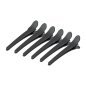 Professionele kappersclips voor haar E-17, 10 stuks van 10,5 cm in zwart voor knippen, kleuren en stylen in de kapsalon Professionele kappersclips voor haar E-17, 10 stuks van 10,5 cm in zwart voor knippen, kleuren en stylen in de kapsalon