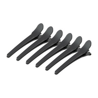 Professionele kappersclips voor haar E-17, 10 stuks van 10,5 cm in zwart voor knippen, kleuren en stylen in de kapsalon