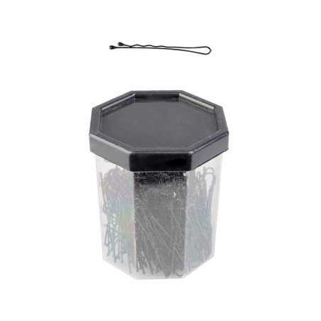 Kappersspelden voor haar E-62 zwart, 150 stuks van 4,9 cm voor professioneel gebruik in kapsalon en barbershop