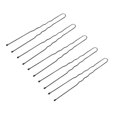 Kappersspelden voor haar E-65, 300 stuks van 7 cm, zwart voor professioneel gebruik in kapsalon en barbershop