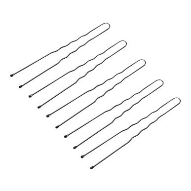 Kappersspelden voor haar E-65, 300 stuks van 7 cm, zwart voor professioneel gebruik in kapsalon en barbershop
