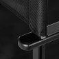 Professionele make-upstoel Gabbiano inklapbaar zwart aluminium voor visagie en intensief salongebruik met voetsteun Professionele make-upstoel Gabbiano inklapbaar zwart aluminium voor visagie en intensief salongebruik met voetsteun