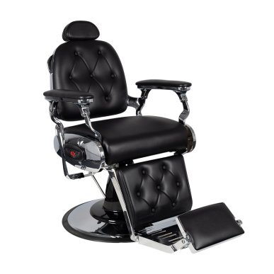 Professionele barberstoel Gabbiano Pietro zwart voor gebruik in kapsalon en barbershop, knippen, styling en klantservice