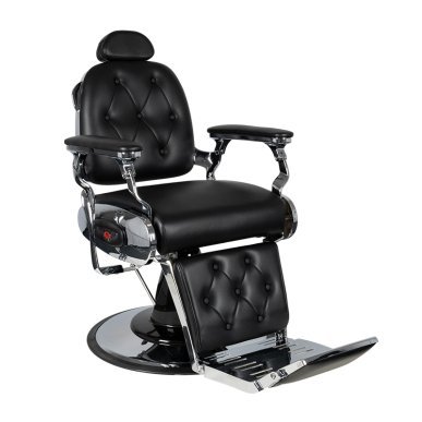 Professionele barberstoel Gabbiano Pietro zwart voor gebruik in kapsalon en barbershop, knippen, styling en klantservice