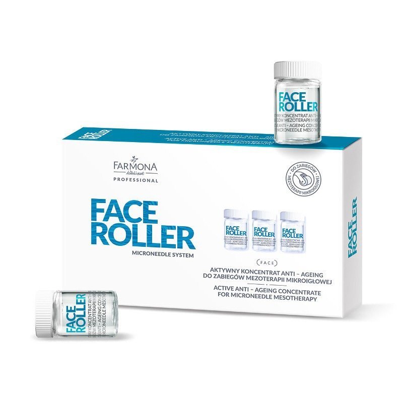Anti-aging concentraat Face Roller Farmona 5 x 5 ml voor professionele gezichtsverzorging en beautybehandelingen