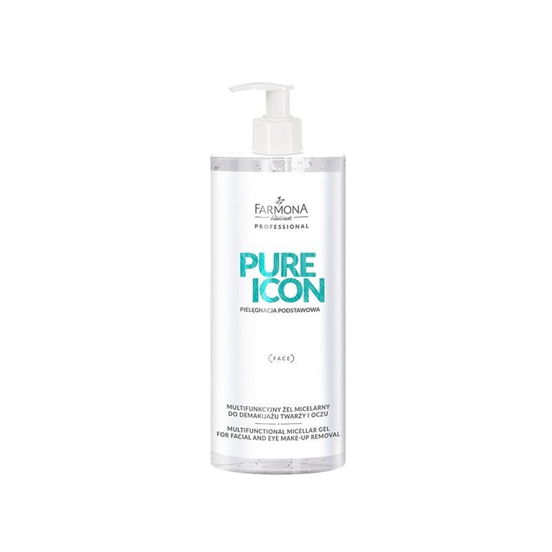 Micellaire make-upremovergel Farmona Pure Icon 500 ml voor gezicht en ogen voor professionele verzorging