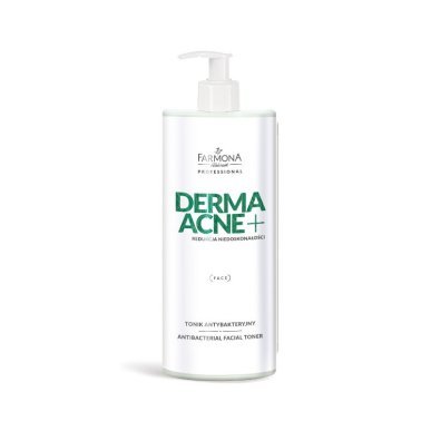 Antibacteriële tonic Farmona Derma Acne+ 500 ml voor professionele huidverzorging in salon, behandelruimte en beautyretail