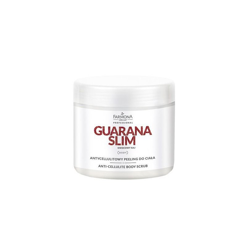 Anticellulitis-bodyscrub Farmona Guarana Slim 600 g voor professionele lichaamsverzorging en salongebruik in de schoonheidssalon