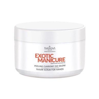 Suiker handpeeling Farmona Exotic Manicure 300 g voor professionele handverzorging en comfortabele applicatie in de salon