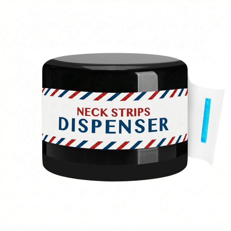 Doos voor barber nekranden zwart voor barbershop en herensalon voor nette, praktische salonorganisatie en professioneel gebruik