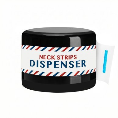 Doos voor barber nekranden zwart voor barbershop en herensalon voor nette, praktische salonorganisatie en professioneel gebruik