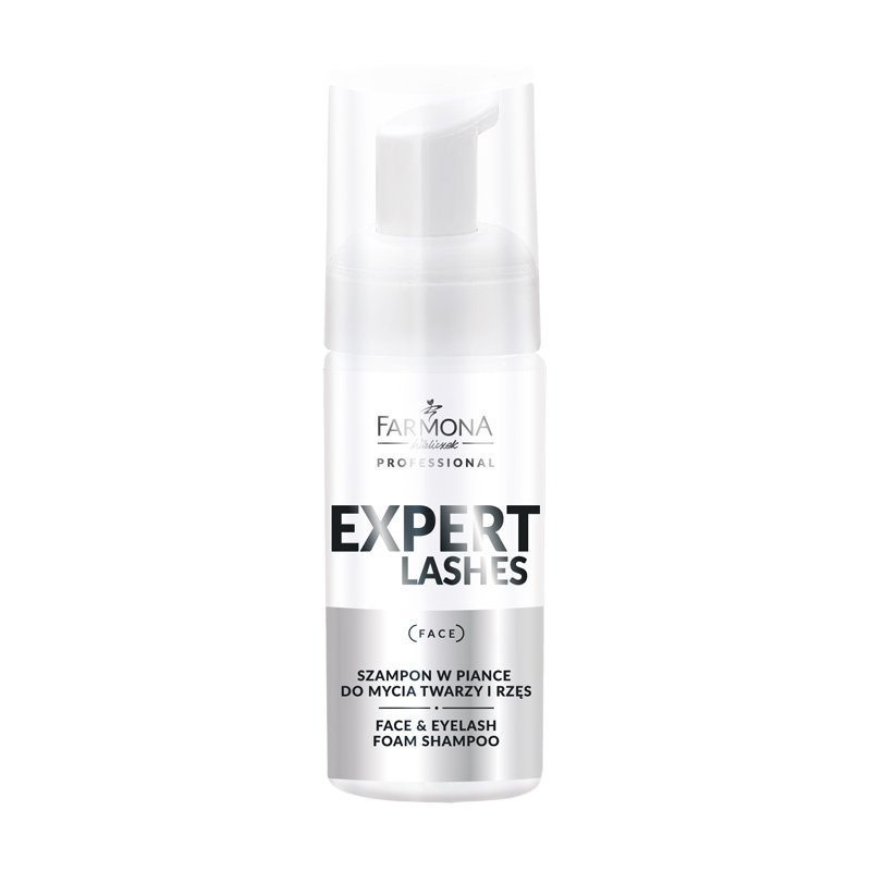 Schuimshampoo voor gezicht en wimpers Farmona Expert Lashes 100 ml voor professionele verzorging en salonbehandelingen