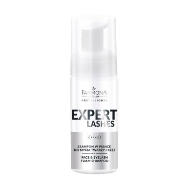 Schuimshampoo voor gezicht en wimpers Farmona Expert Lashes 100 ml voor professionele verzorging en salonbehandelingen