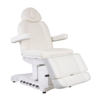 Elektrische behandelstoel Azzurro 708B Exclusive met 4 motoren en verwarming voor professionele salons en beautybehandelingen