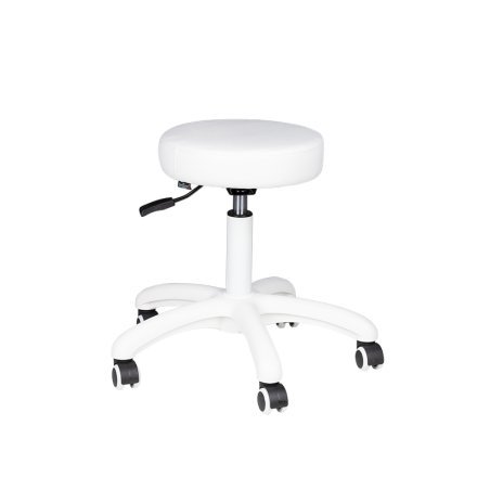 Cosmetische kruk AM-303-2 wit voor professionele saloninrichting en comfortabel werken tijdens beautybehandelingen