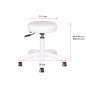 Cosmetic stool am-303-2 white