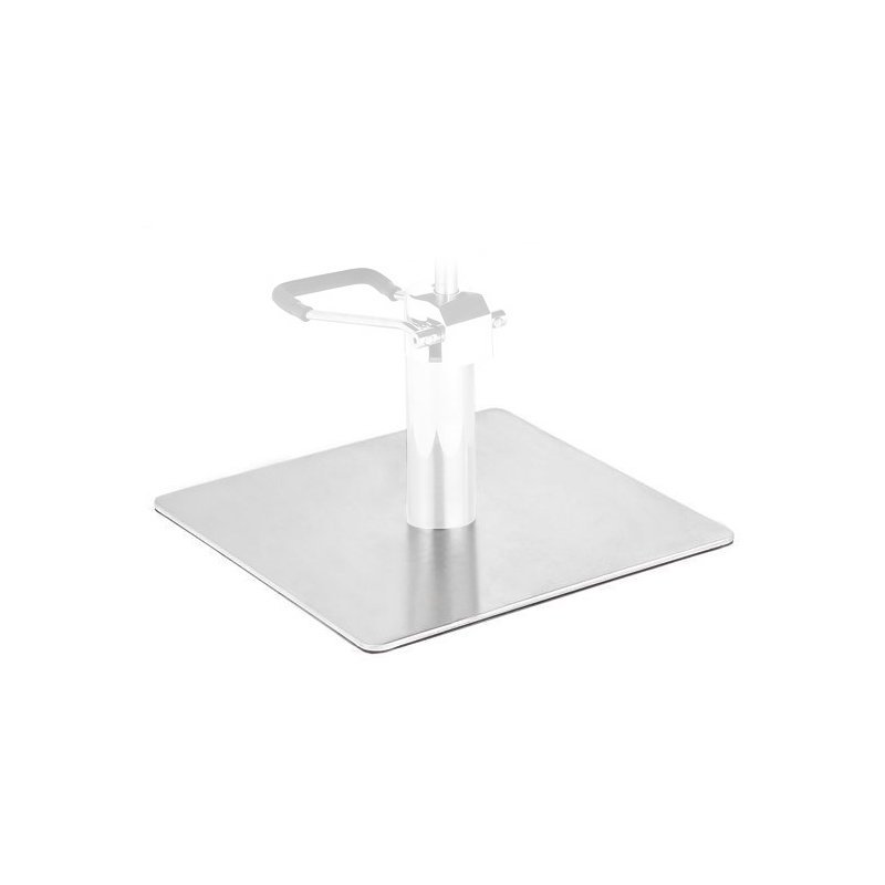 Vierkant inox onderstel voor barberstoel Gabbiano L009 als praktisch reserveonderdeel voor professionele salonservice Vierkant inox onderstel voor barberstoel Gabbiano L009 als praktisch reserveonderdeel voor professionele salonservice