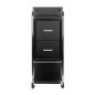 Professionele kappers trolley Gabbiano Solo zilver-zwart met 2 laden en 2 legplanken voor georganiseerde salonwerkzaamheden Professionele kappers trolley Gabbiano Solo zilver-zwart met 2 laden en 2 legplanken voor georganiseerde salonwerkzaamheden